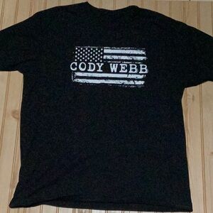 Cody Webb Graphic Flag‎ Design Black & White Unisex SS Tee Large